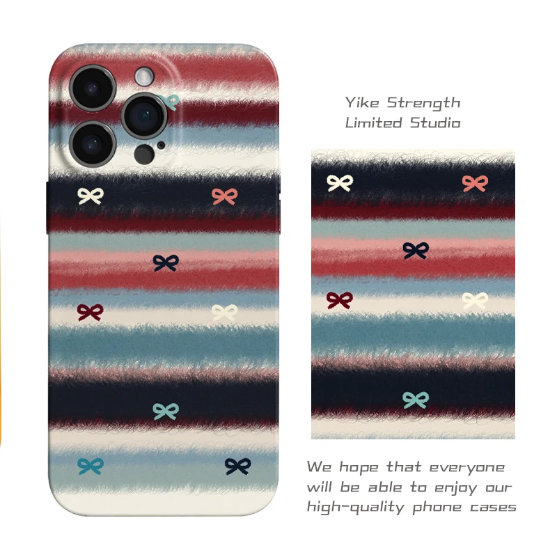 毛茸茸适用苹果16promax/全包情侣可爱手机壳insVIVO华为