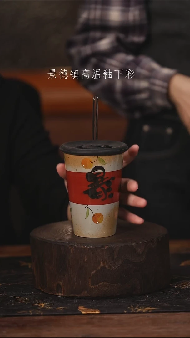 陶瓷景德镇高温釉下手绘陶瓷@L249@