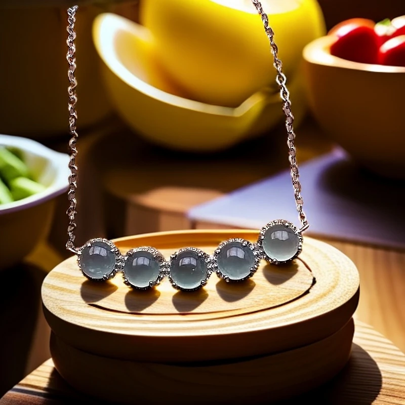 缅甸天然A货翡翠颈饰