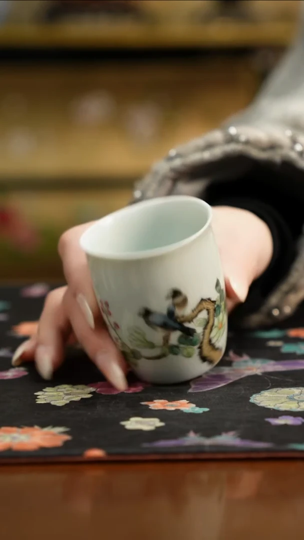 杯景德镇陶瓷杯碗柴烧多人