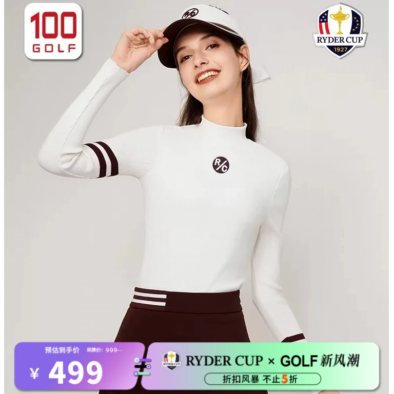 RYDER CUP莱德杯高尔夫女装秋季时尚舒适立领打底衫女RF232PC155