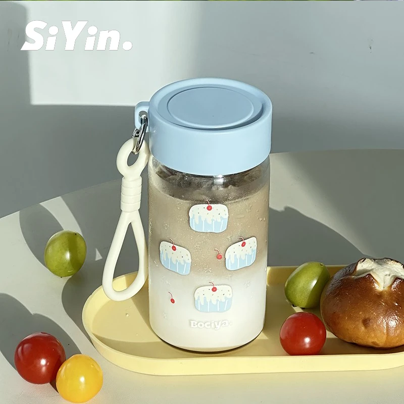 水杯女玻璃杯夏天高颜值高硼硅玻璃水杯刻度咖啡杯早餐牛奶杯子