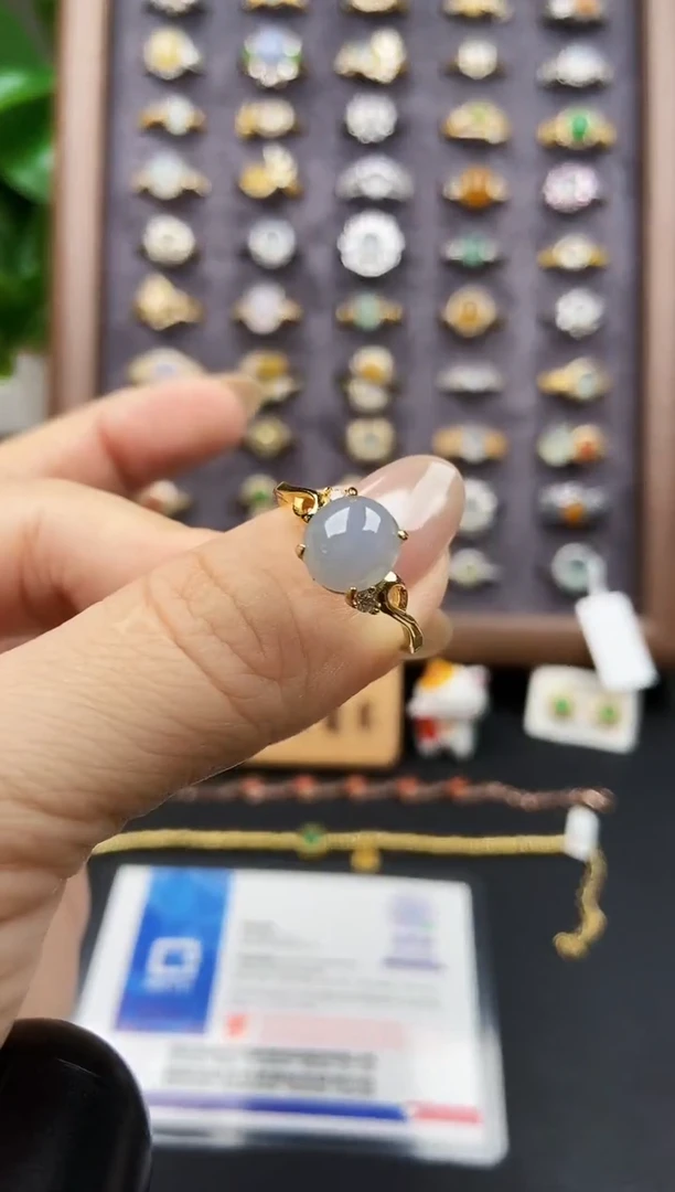 银S925镶嵌戒指翡翠12