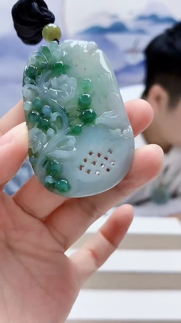 未镶嵌定制翡翠5028lr-毛货挂件9