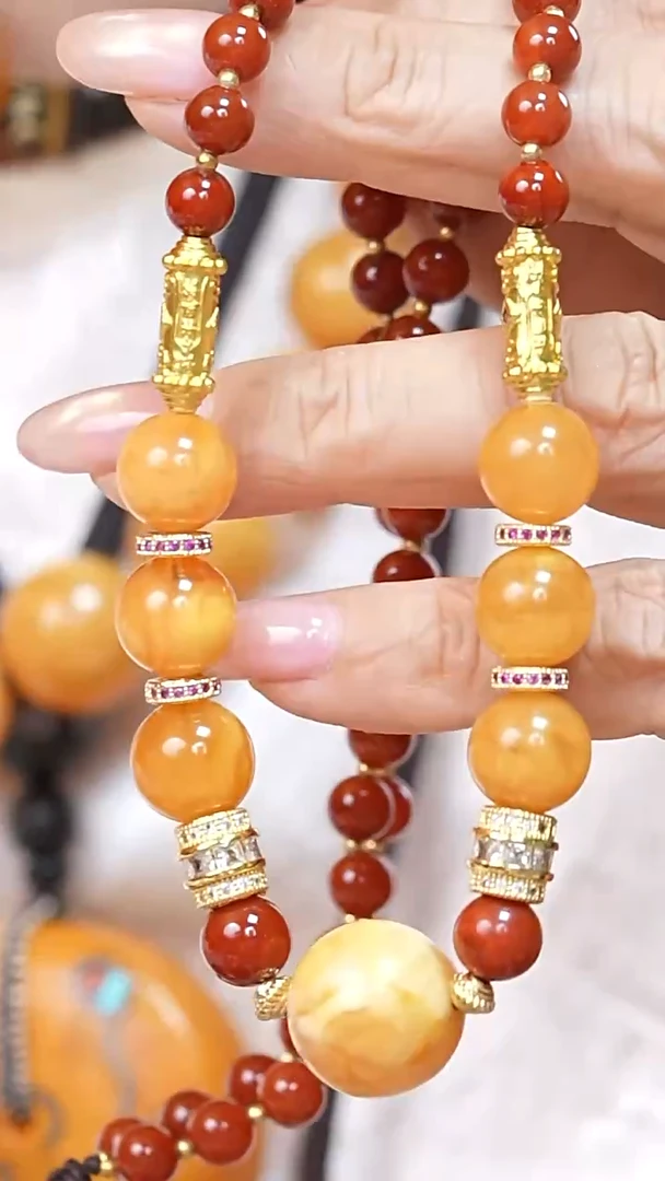 蜜蜡颈饰未镶嵌6547天然蜜蜡珠宝奇石云端妖孽全部保真