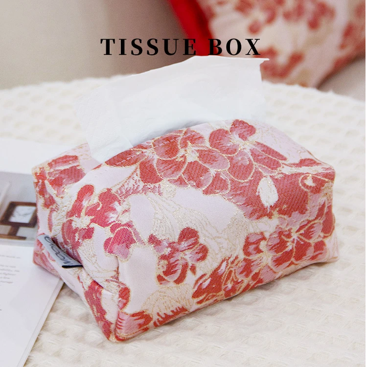 目野 法式复古紫红色纸巾盒轻奢创意客厅茶几桌面高级抽纸盒