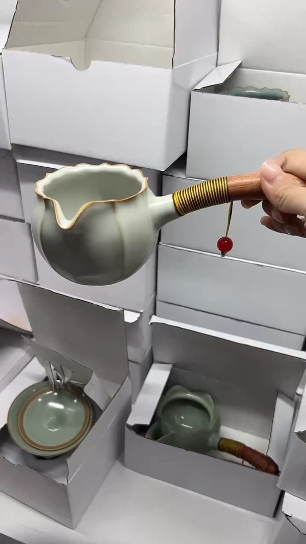 龙泉云间青瓷小米茶器