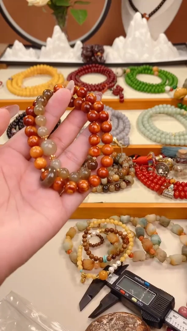 【闪购商品】松木（琥珀木）手串/手链黄油大号糖色双圈