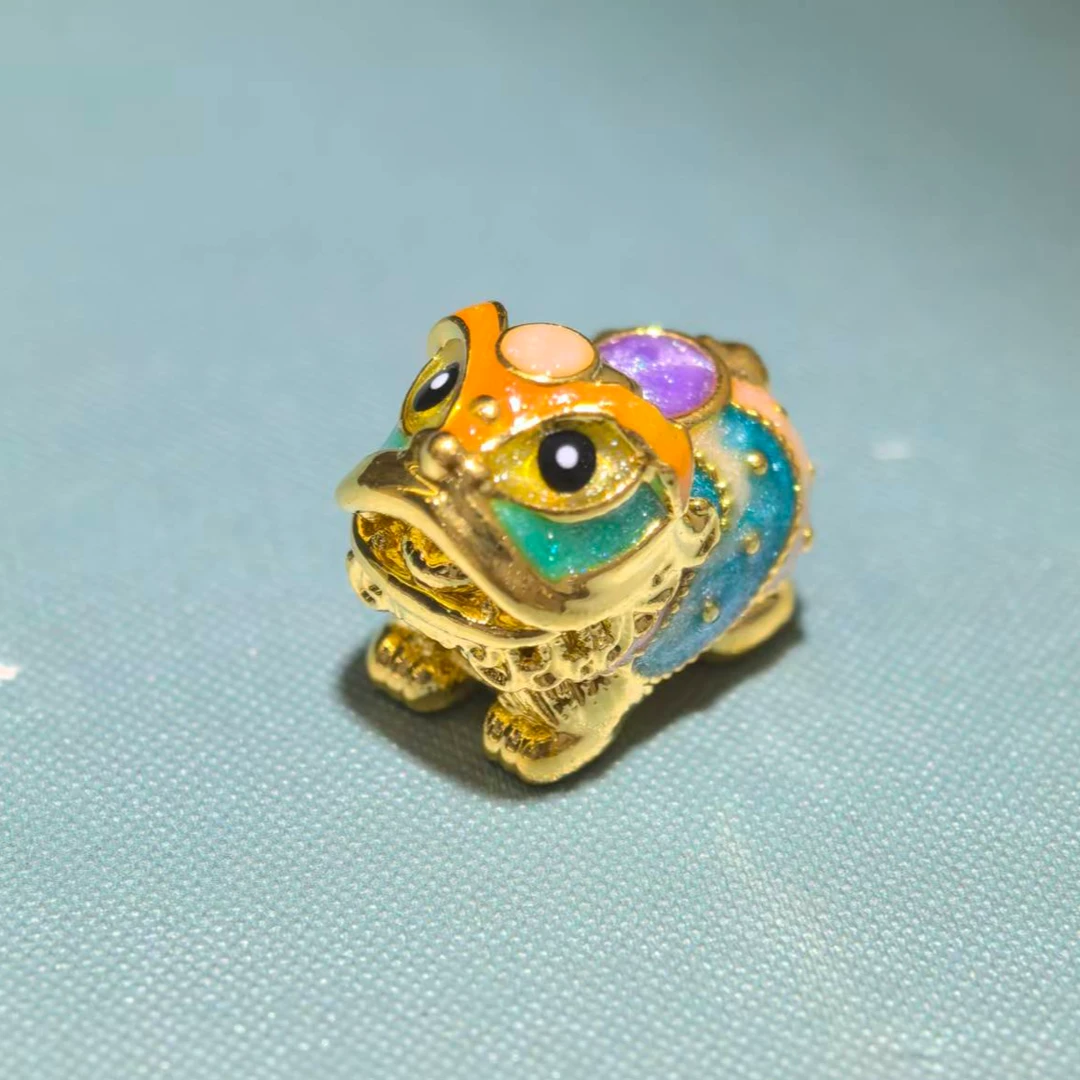 明牌珠宝楼哥甄选足金999 珐琅彩醒狮 多样性发货