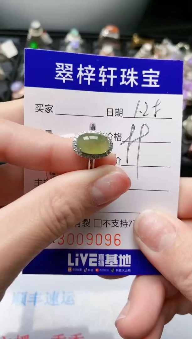【闪购商品】翡翠戒指银S925镶嵌/9096