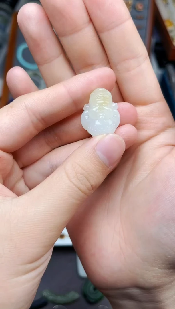 颈饰未镶嵌和田玉财神爷06