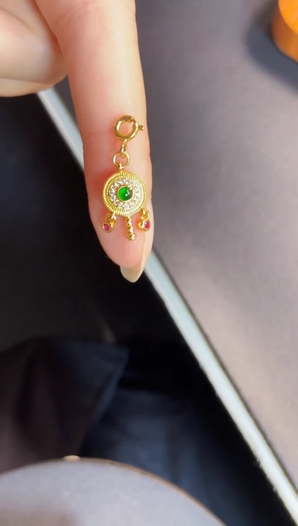 吊坠(不含链)银S925镶嵌翡翠1