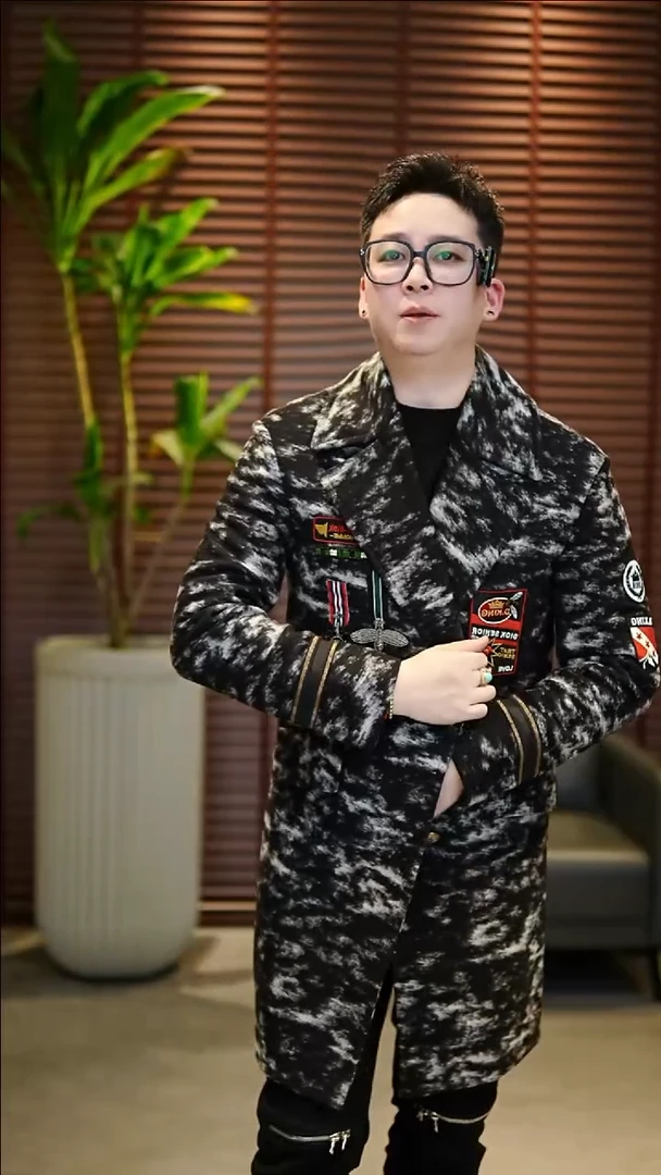 46码（100-125斤）羊毛风衣夹克