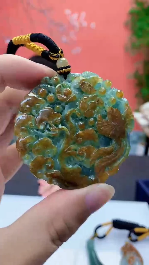 未镶嵌定制翡翠5060ty-毛货挂件35