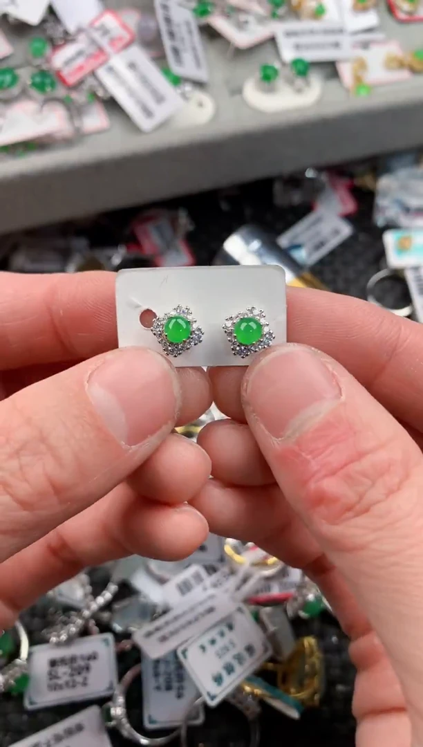 银S925镶嵌戒指翡翠33333  4