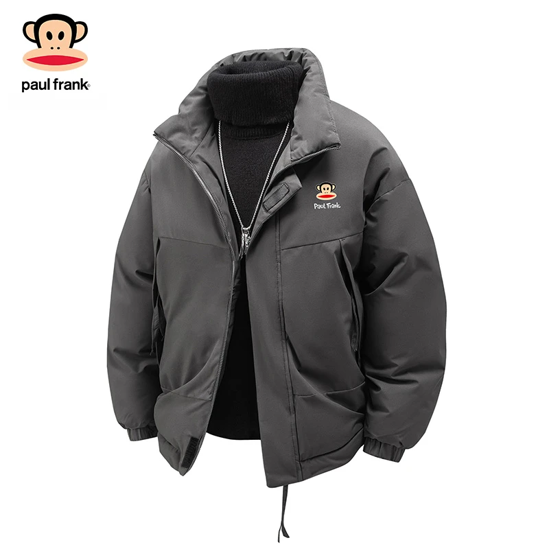 PaulFrank/大嘴猴秋冬新款保暖棉服男士2025加厚御寒休闲棉衣外套