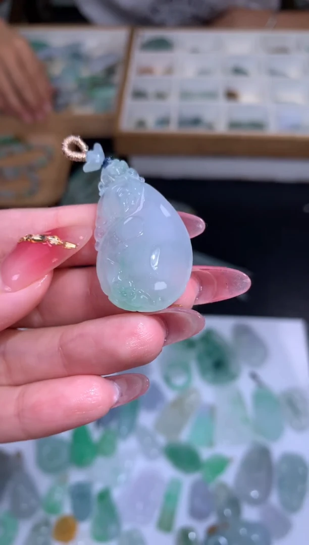 未镶嵌定制翡翠木那钱袋子