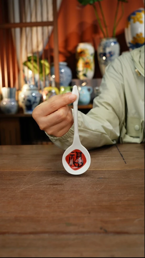 瓷片【简家甄选】景德镇设计师釉下手绘陶瓷餐具