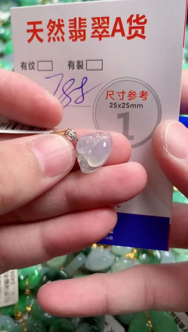 翡翠18K金镶嵌颈饰0247321116