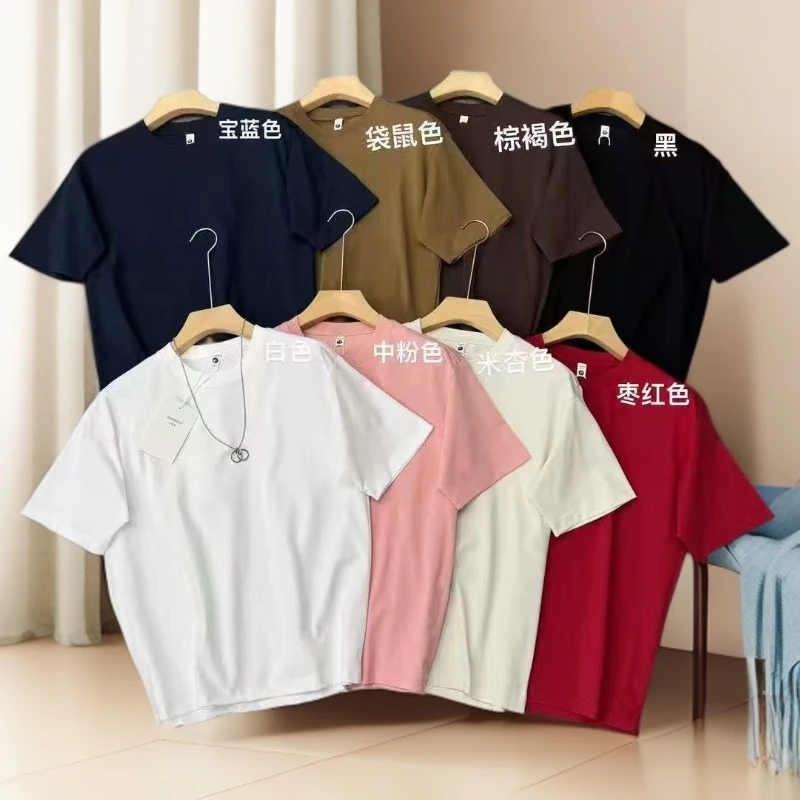 新款简约圆领男士重磅高克重设计款百搭短袖打底衫半袖上衣999