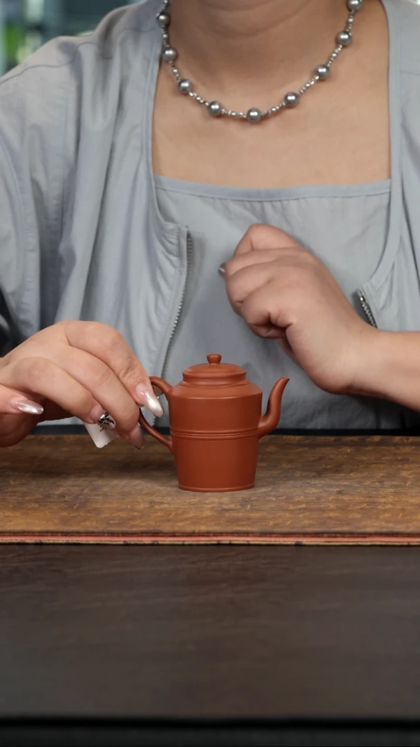 茶壶紫砂小金杯朱泥100cc