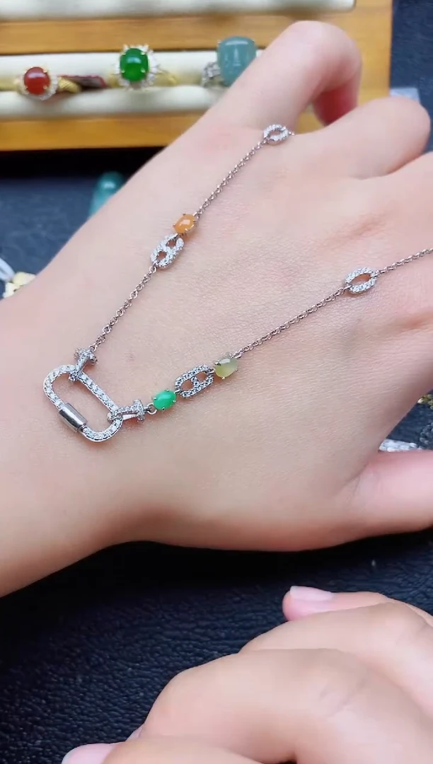 银S925镶嵌戒指翡翠1