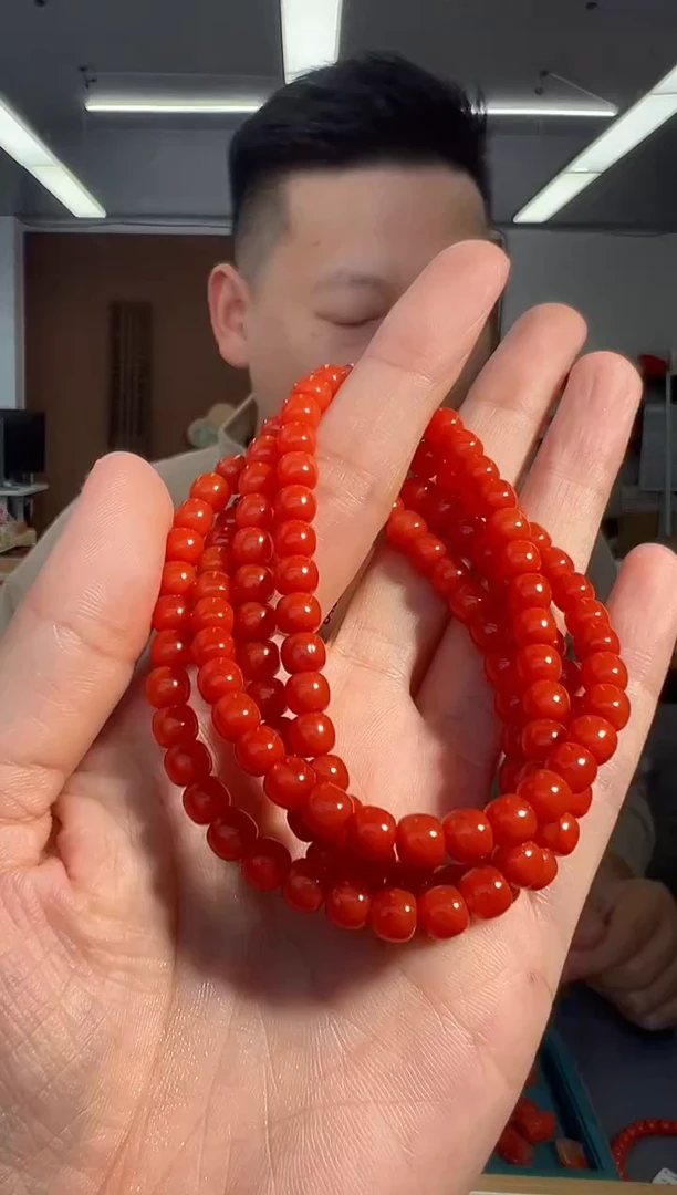 未镶嵌手链南红玛瑙A37冷水河老型多圈南红手串5mm+