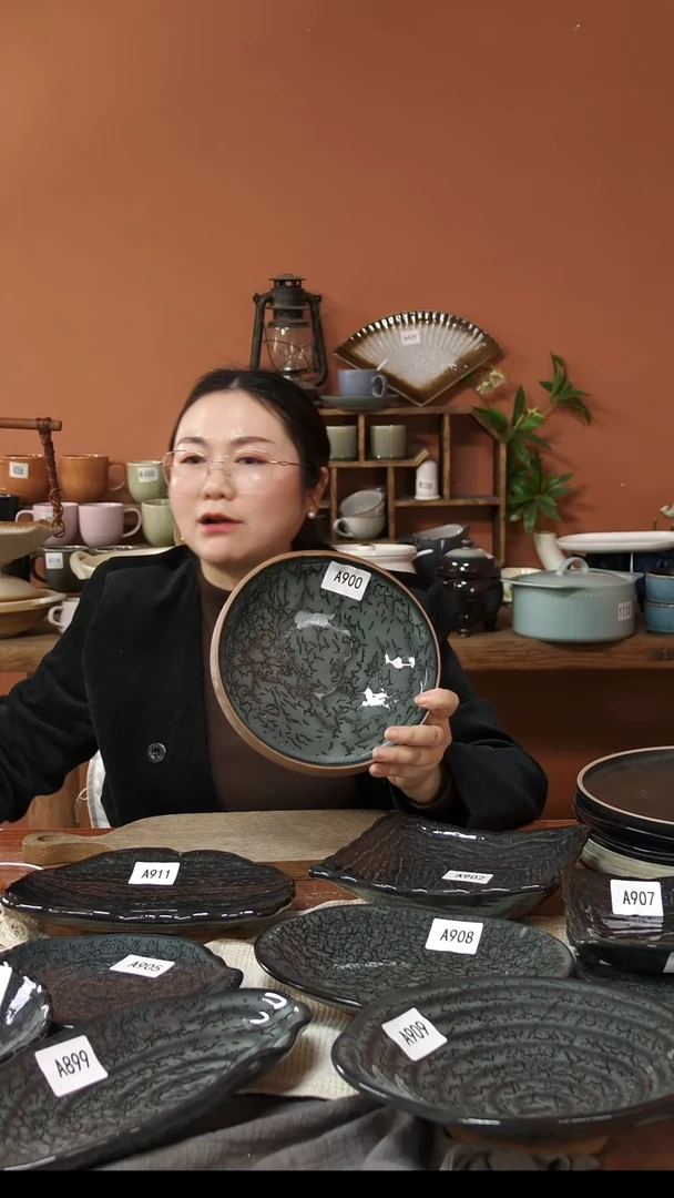 陶瓷A900陶瓷粗陶元宝碗一个微瑕20.5*20*5.5