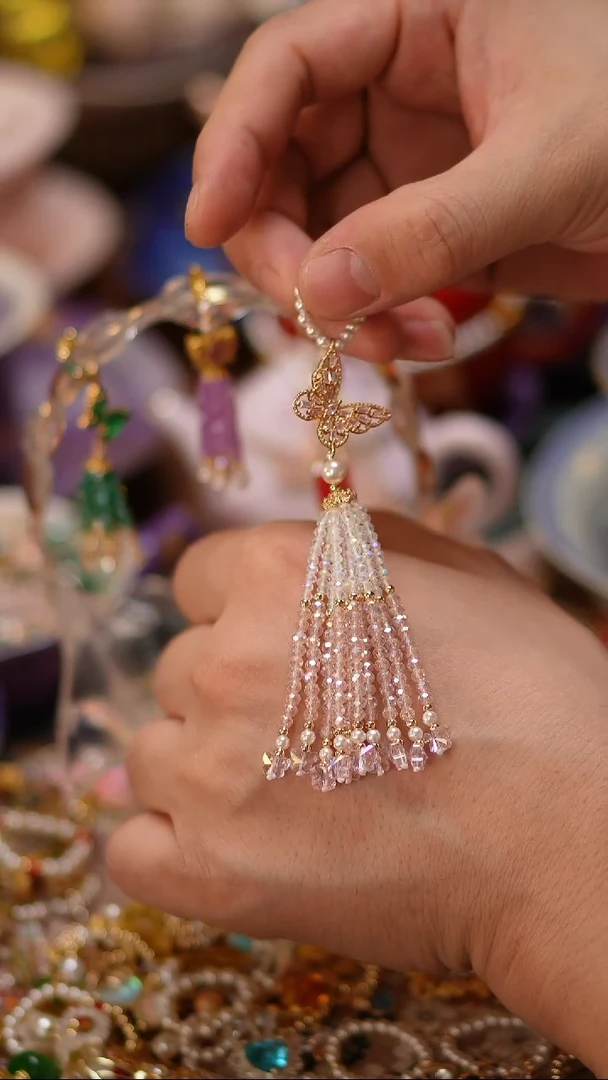 【闪购商品】摆件粉色流苏粉色流苏