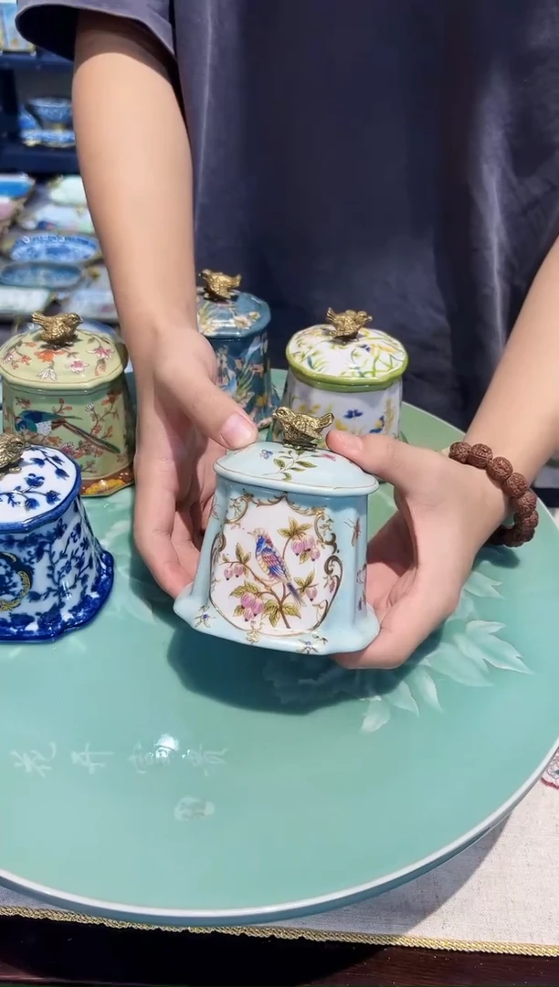 陶瓷手工陶瓷牙签盒