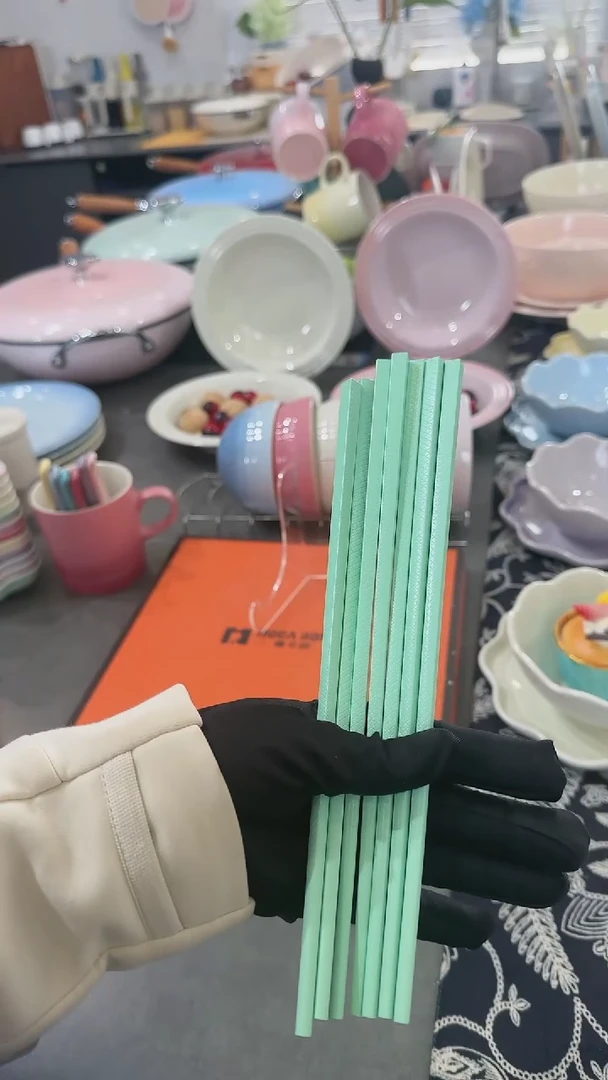 【闪购商品】瓷筷子SPS6双盒装-孔雀青