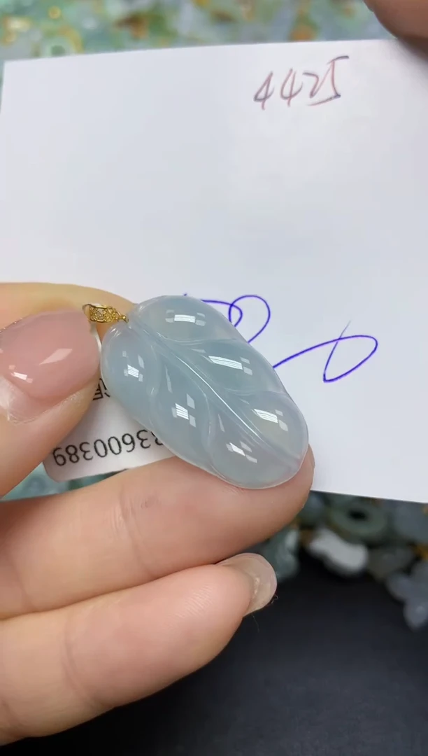 【闪购商品】翡翠挂件18K金镶嵌 天然翡翠A货