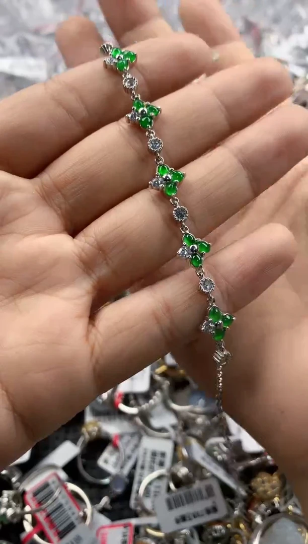 银S925镶嵌戒指翡翠777---6