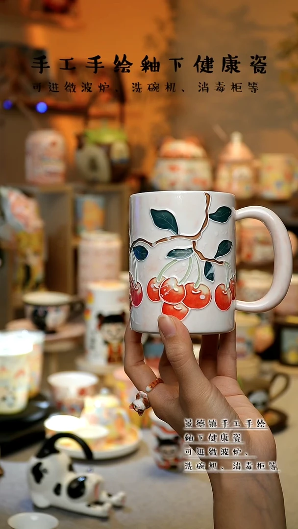 【闪购商品】杯陶瓷景德镇高温釉下彩&A670