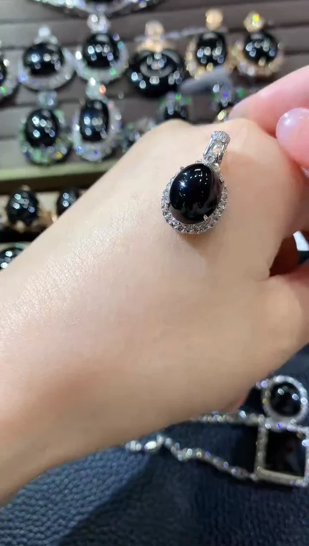 吊坠(不含链)18K金镶嵌翡翠D6