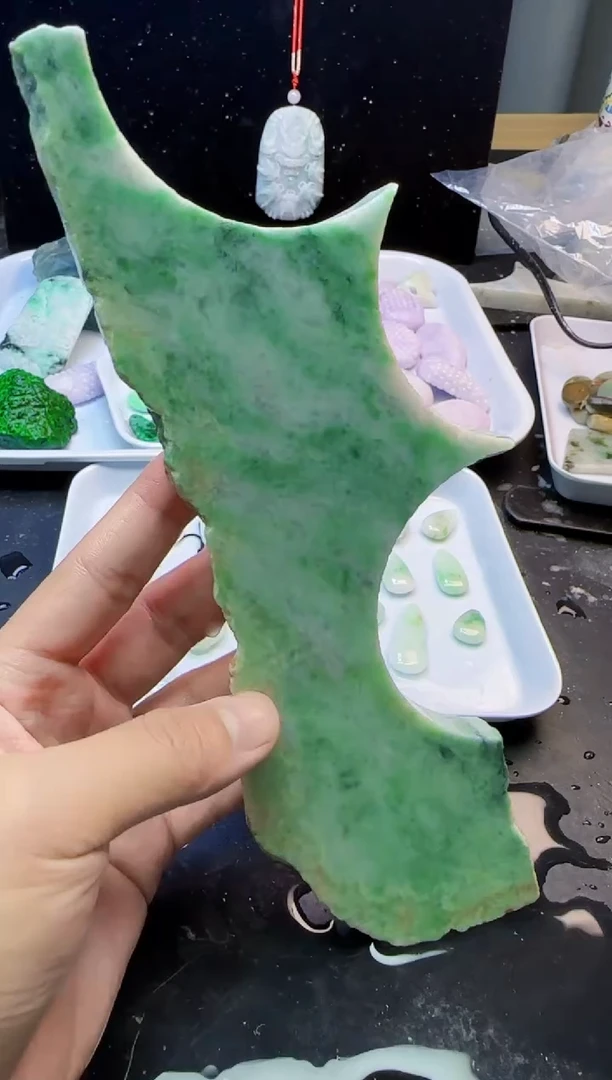 颈饰未镶嵌翡翠016天然A货翡翠