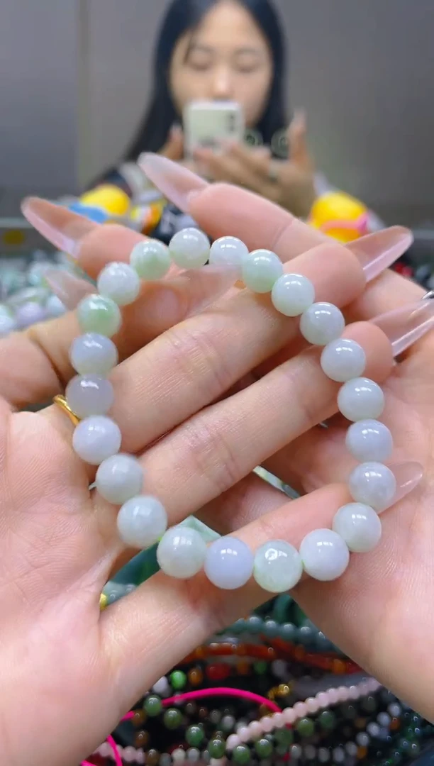 翡翠未镶嵌颈饰8MM/S/翡翠A货一图一物