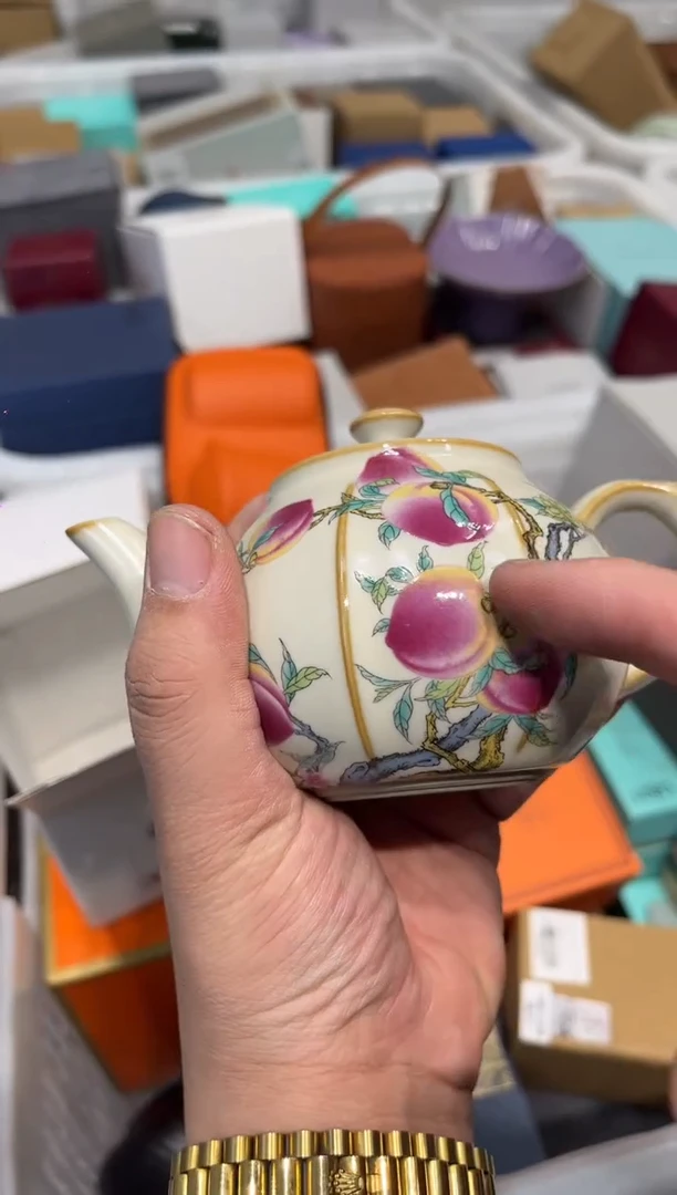 古粉桃壶茶具茶具茶具