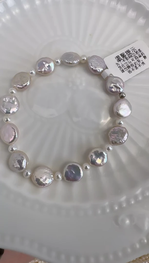 淡水珍珠手绳银S925镶嵌a03