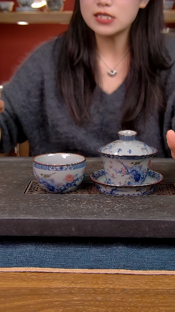 简装家用款2件套 老陶泥开片纹陶瓷茶具