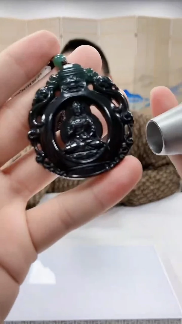 【闪购商品】定制翡翠未镶嵌4812bb-毛货挂件40