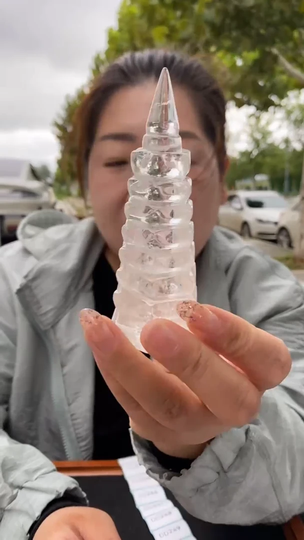 未镶嵌珠宝半成品水晶李*小白水晶文昌塔D241