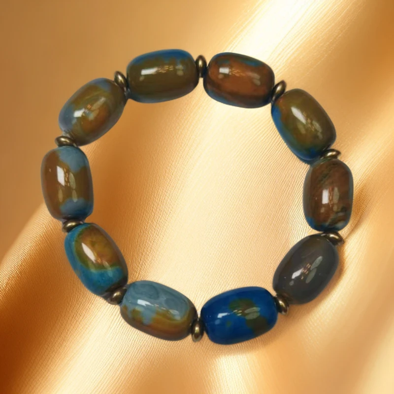 【甄选】天然珠宝 百魔桶珠 13*18正品玛瑙手串