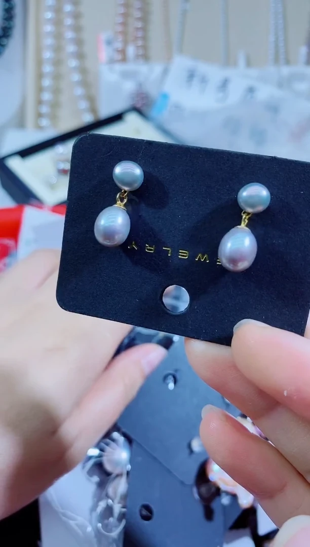 未镶嵌耳饰淡水珍珠耳环