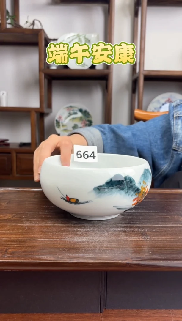 瓷片国韵瓷坊-手工手绘大窝窝碗664