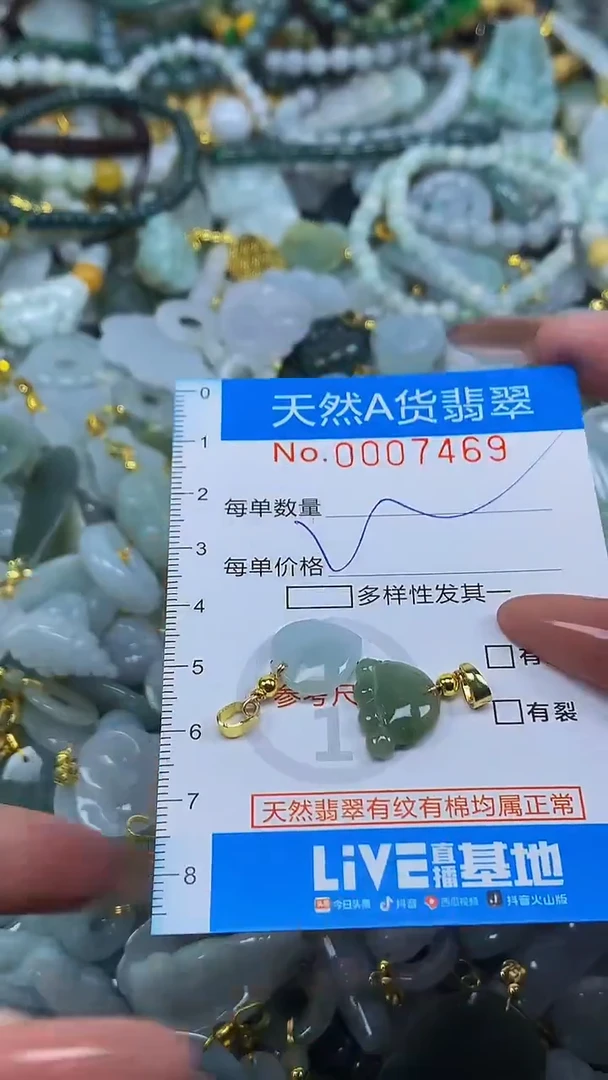 颈饰未镶嵌翡翠净货挂件-7469