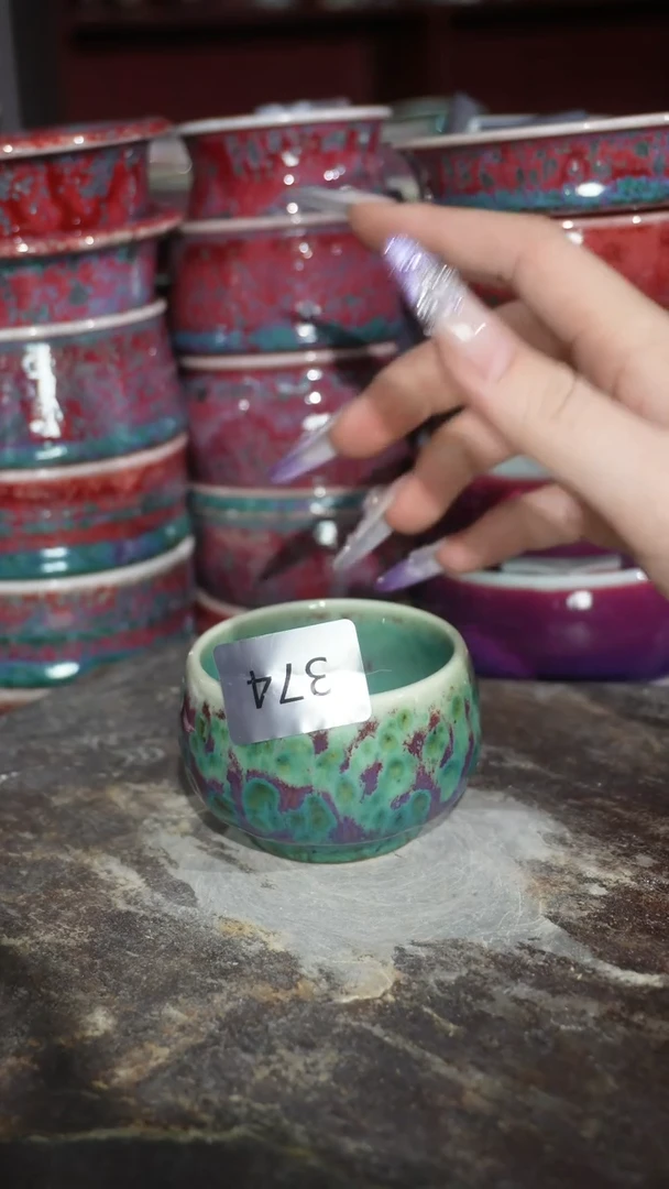 摆件陶精品窑变钧瓷茶器