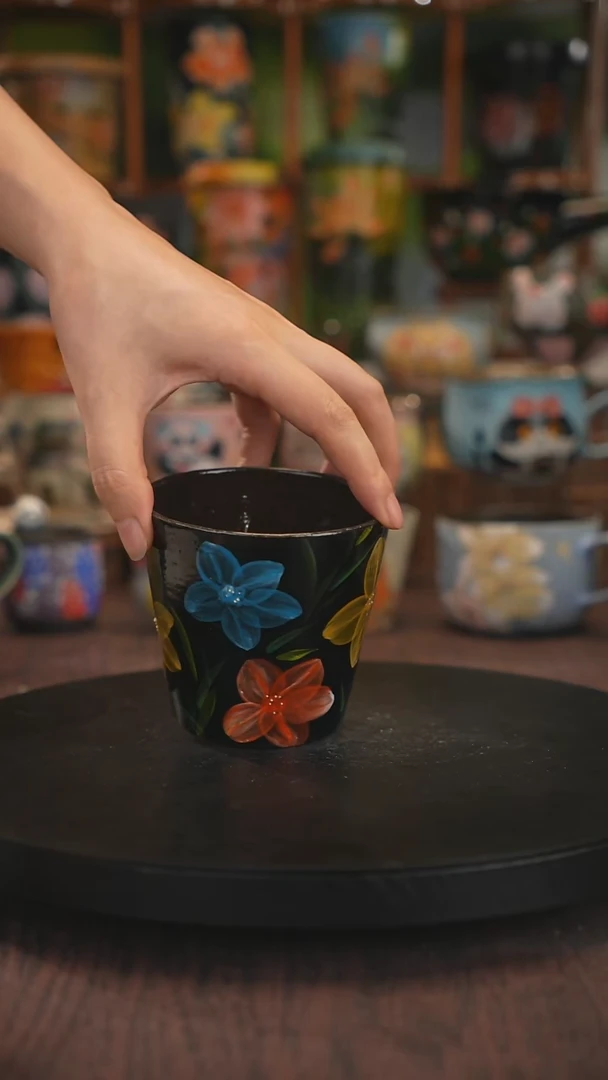 紫砂油画手绘釉下彩