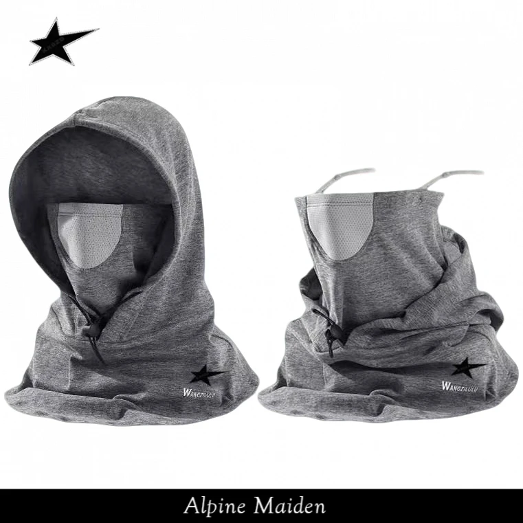 正品现货A星Alpine Maiden防风骑行面罩秋冬保暖围脖一体骑车头套