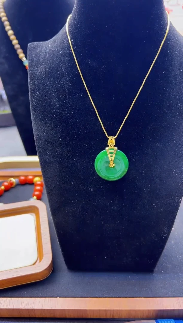 【闪购商品】翡翠颈饰14K金镶嵌D130